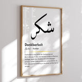 Shukr Poster – Schwarz-Weiß – Ansicht 2