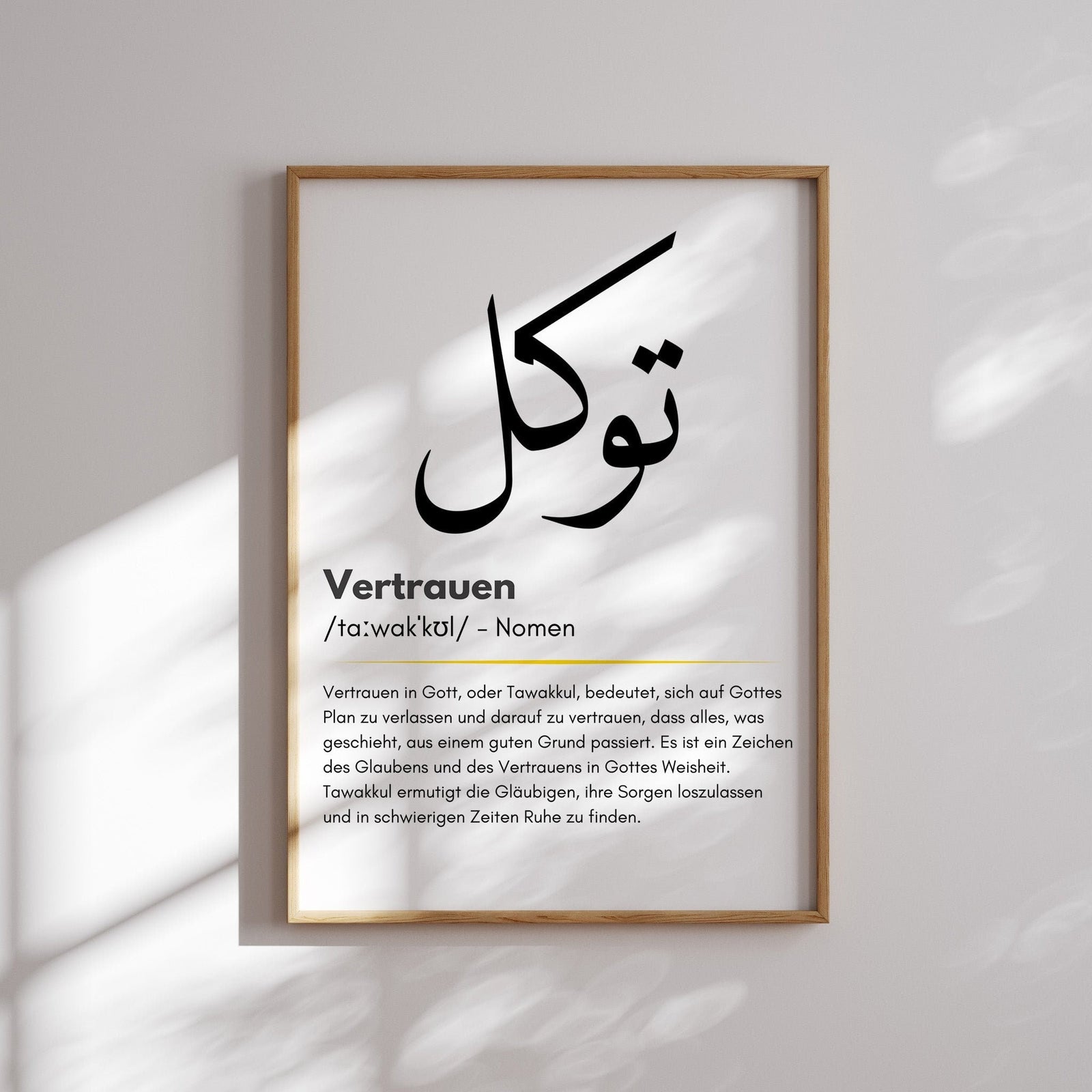 Tawakkul Poster – Schwarz-Weiß
