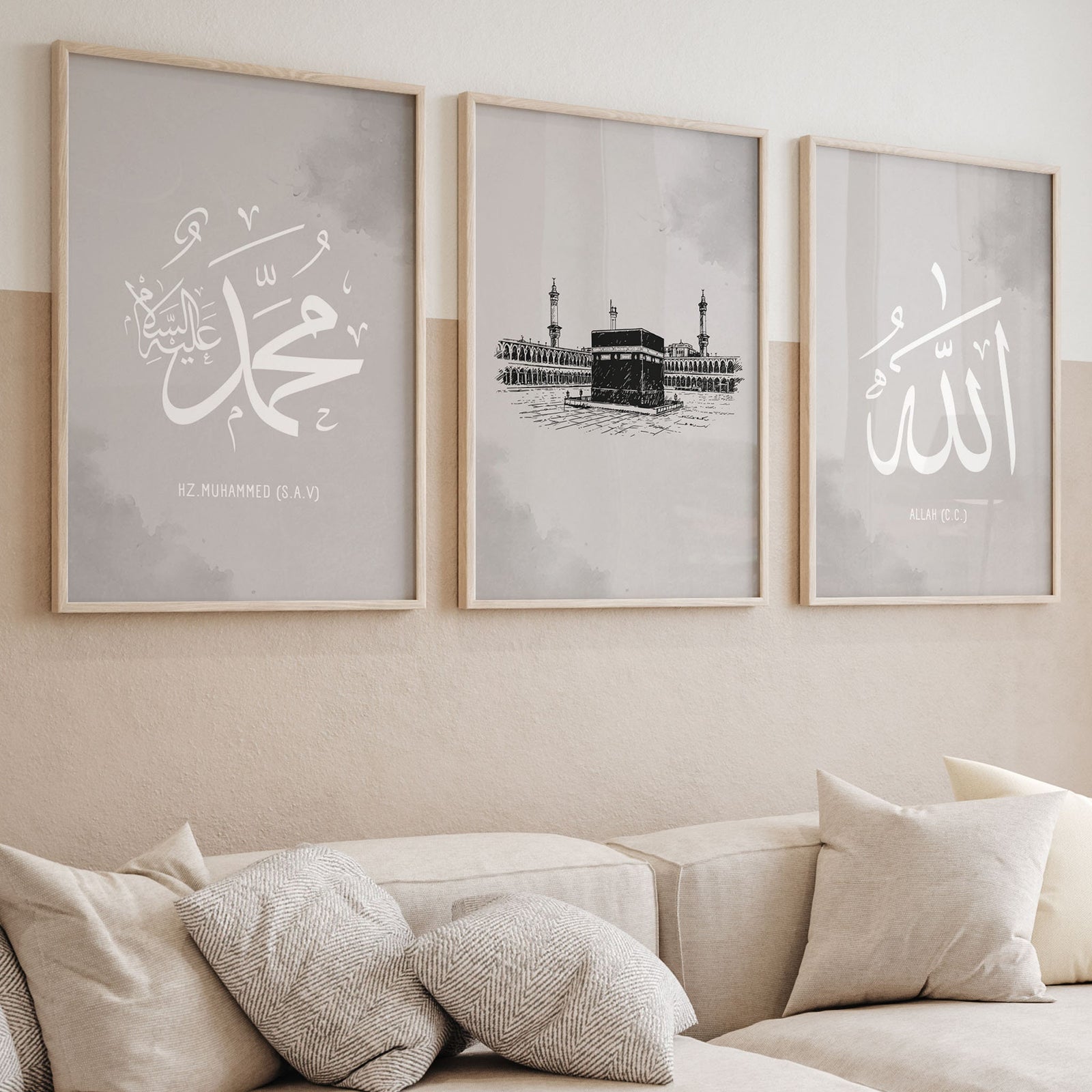 Allah · Muhammed · Kaaba 3er-Set (Grau) – Bestseller – Ansicht 7
