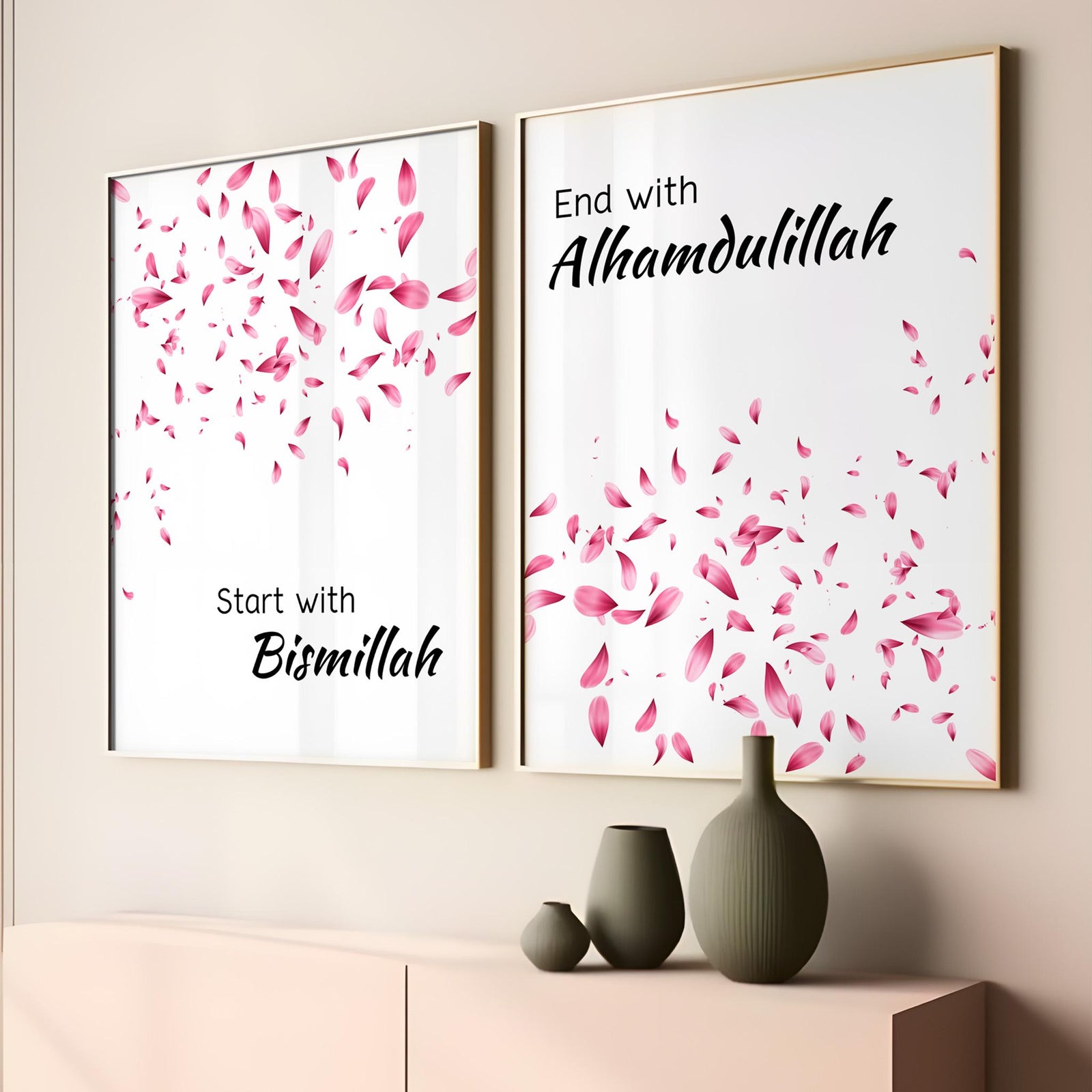 Bismillah · Ayat al-Kursi · Alhamdulillah 3er-Set (Rosa) – Ansicht 7